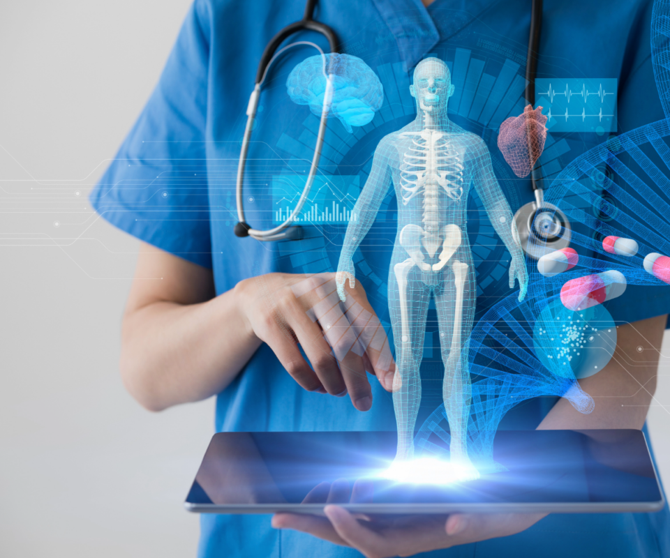 futuristic hospital care image of nurse